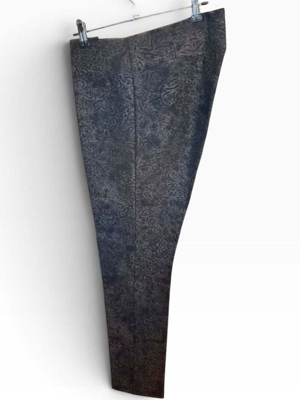 Insight Pants Size 6 Brown & Black Paisley Jacquard Slight Simmer
